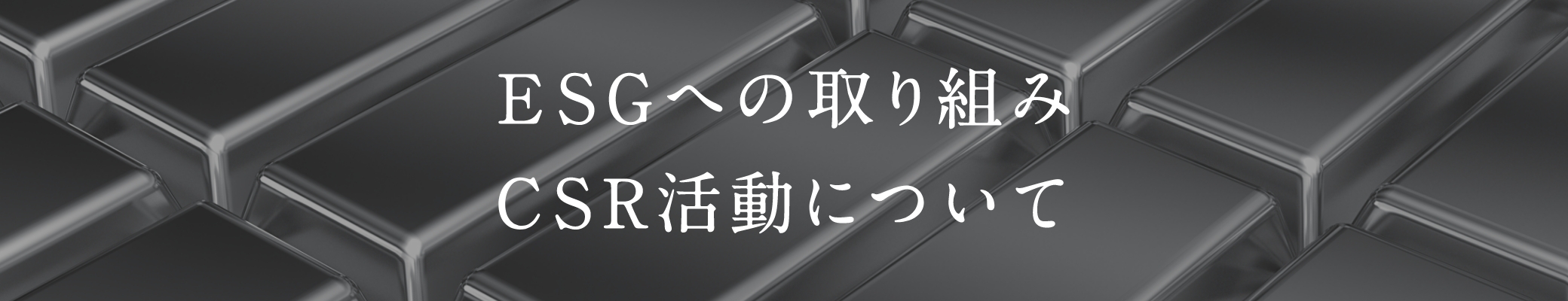 ESGへの取り組み CSR活動について