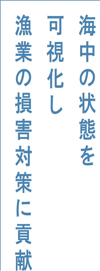 海中の状態を可視化し漁業の損害対策に貢献